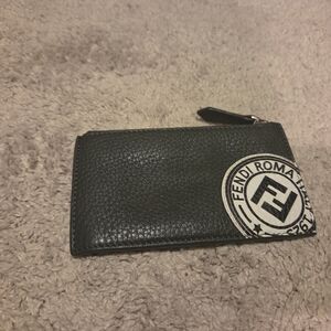 Fendi Black Leather Card Holder